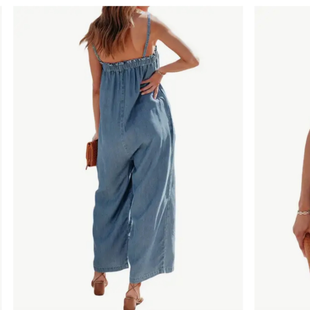 Blue Denim Jumpsuit ( L) - Picture 2 of 5